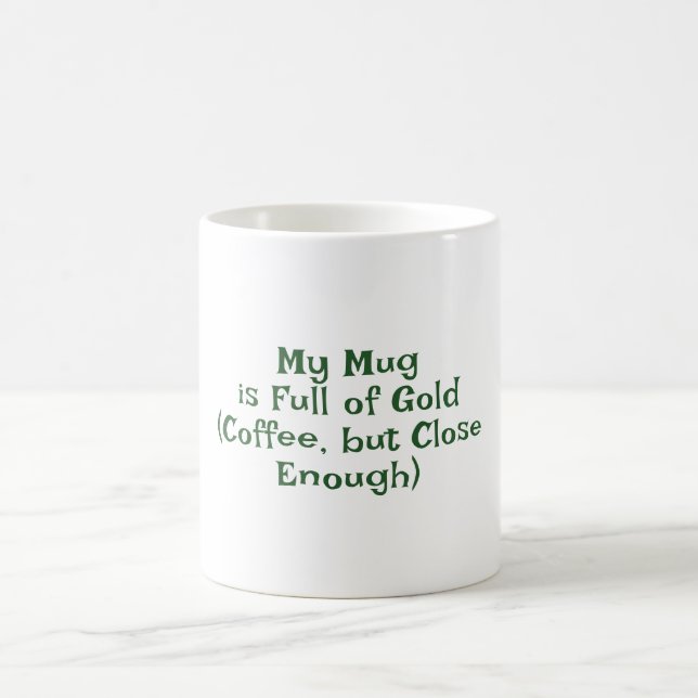 Taza De Café Día de San Patricio, divertidos mensajes de texto  (Centro)