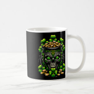 Taza De Café Día de San Patricio Gótico Cráneo Olla Hombres Muj