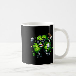 Taza De Café Día de San Patricio Hockey Trébol Celebrando Anota