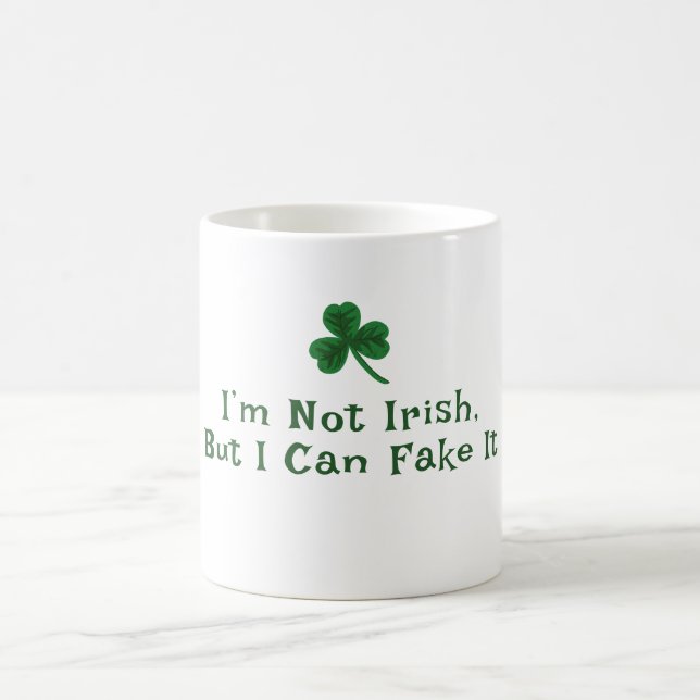 Taza De Café Día de San Patricio, irlandés divertido y falso te (Centro)