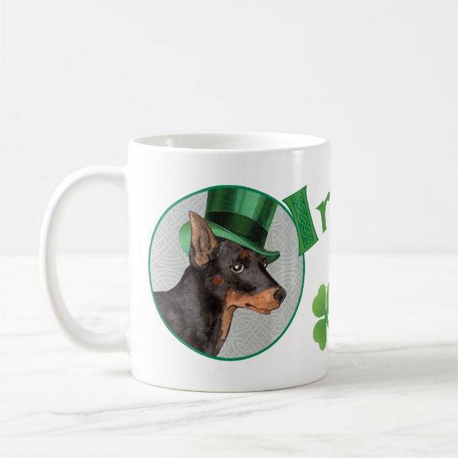 Taza De Café Día de San Patricio Juguete Manchester Terrier (Izquierda)
