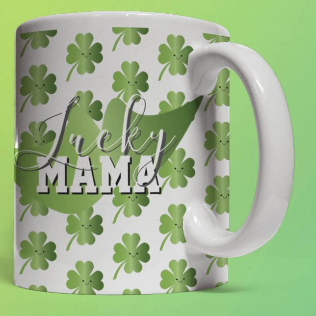 Taza De Café Día de San Patricio Mamá Afortunada (Subido por el creador)