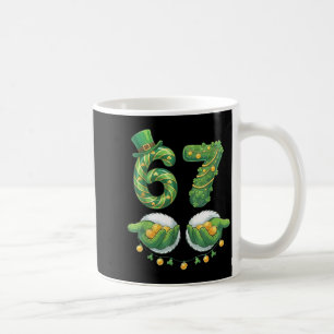 Taza De Café Día de San Patricio Seis Siete 67 Meme Divertido 6