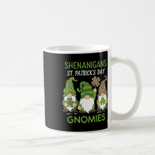 Taza De Café Día de San Patricio Shamrock Afortunado Gnomos Leo