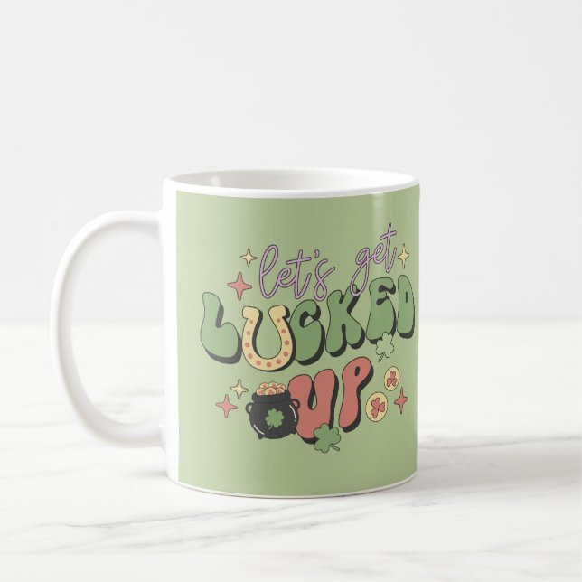 Taza De Café Día de San Patricio Shamrock irlandés seamos atraí (Izquierda)
