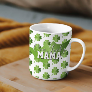 Taza De Café Día de San Patricio Una Mamá Afortunada