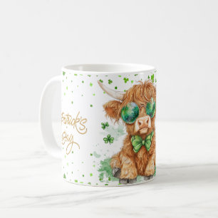 Taza De Café "Día de San Patricio: Vaca Highland Mug 11oz