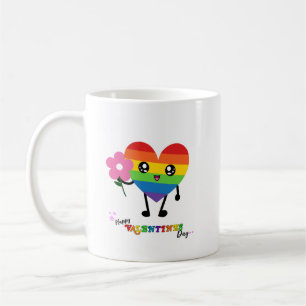 Taza De Café DÍA DE SAN VALENTÍN arcoiris LGBTQ