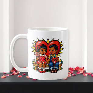 Taza De Café Día de San Valentín Arte Pop Retro Personalizado
