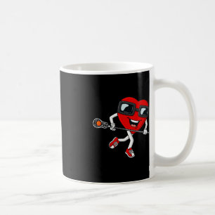 Taza De Café Día de San Valentín Cardiopatía Lacrosse Stick Boy