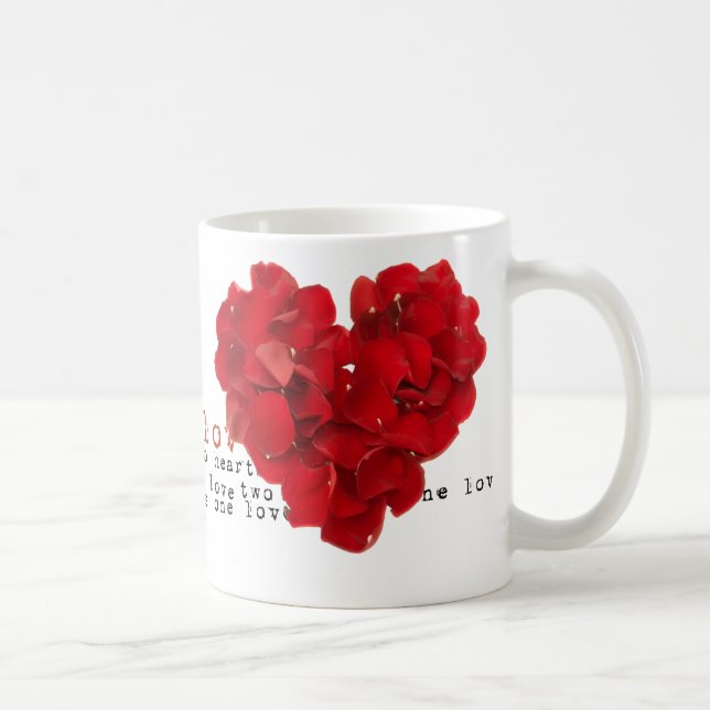 Taza De Café Día de San Valentín Corazón (Derecha)