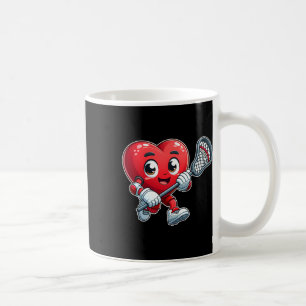 Taza De Café Día de San Valentín Corazón Equipo de Lacrosse Jug