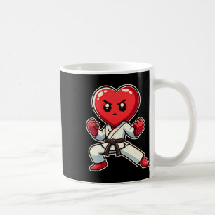 Taza De Café Día de San Valentín Corazón Karate Taekwondo Mma A