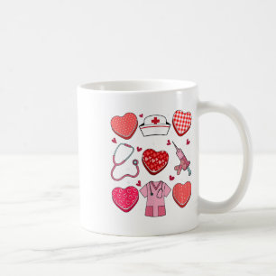 Taza De Café Día de San Valentín Corazón Rn Cna Icu Médico De E
