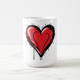 Taza De Café Día de San Valentín - Corazón Rojo -