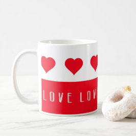 Taza De Café Día de San Valentín de amor y corazón rojo