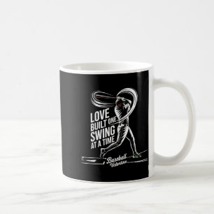 Taza De Café Día de San Valentín de béisbol Amor Construido Uno