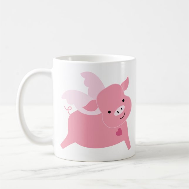 Taza De Café Día de San Valentín de Cerdito dulce (Izquierda)