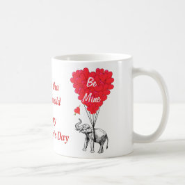 Taza De Café Día de San Valentín de elefantes personalizado