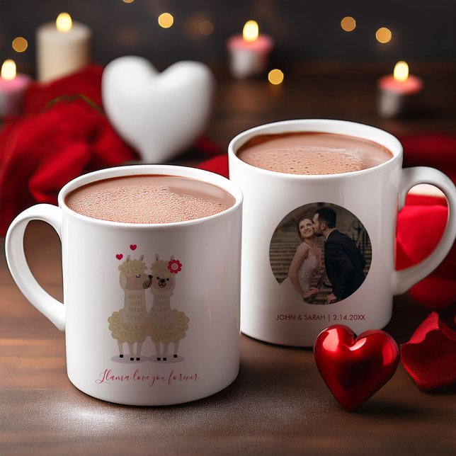 Taza De Café Día de San Valentín de fotografía de Sweet Llamas  (Subido por el creador)
