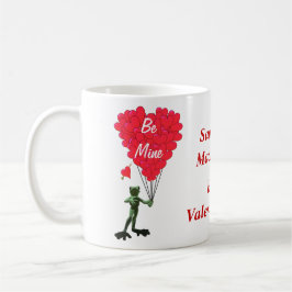 Taza De Café Día de San Valentín de rana lindo personalizado