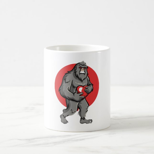 Taza De Café Día de San Valentín del corazón de Bigfoot (Centro)