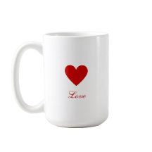 Día de San Valentín Elegante Corazón Rojo de Amor