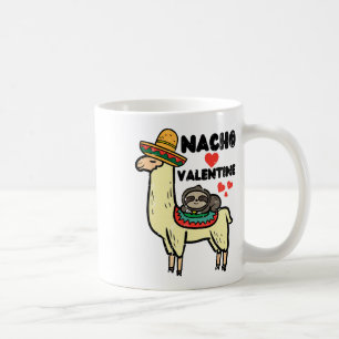 Taza De Café Día de San Valentín Llama Nacho Valentine Mexicano