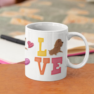 Taza De Café Día de San Valentín Personalizado Perrito Adorable