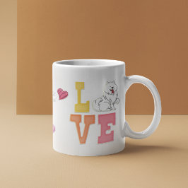 Taza De Café Día de San Valentín Pomerania Mascota Perro Rama c