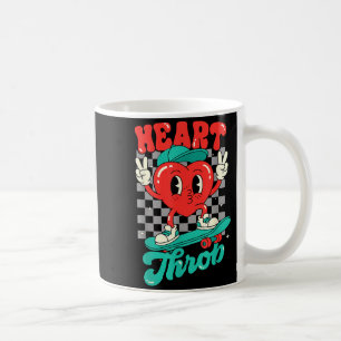 Taza De Café Día de San Valentín Retro Groovy Corazón Late adol