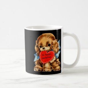 Taza De Café Día de San Valentín Retro Vintage Cachorro Día de