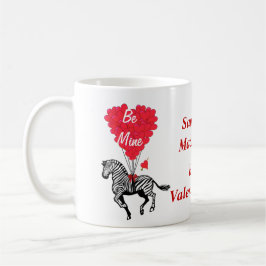 Taza De Café Día de San Valentín romántico de cebra