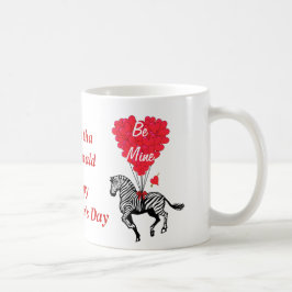 Taza De Café Día de San Valentín romántico de cebra