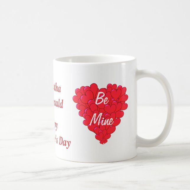 Taza De Café Día de San Valentín romántico personalizado (Derecha)