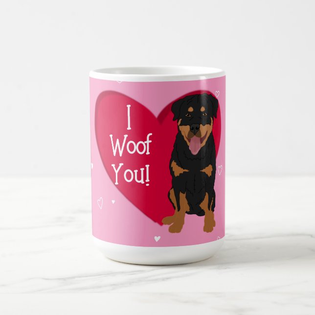 Taza De Café Día de San Valentín Rottweiler (Centro)