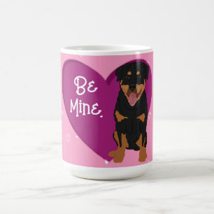 Taza De Café Día de San Valentín Rottweiler