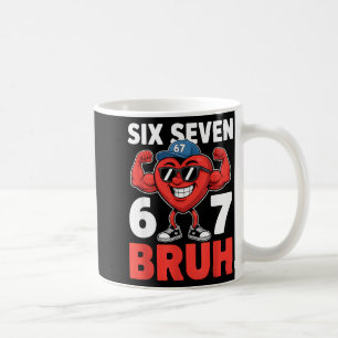 Taza De Café Día de San Valentín Seis Siete Bruh 67 Meme Divert