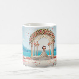 Taza De Café Día de San Valentín Silueta de Pareja Romántica Am