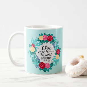 Taza De Café Día de San Valentín Te Ama Siempre Por Siempre Pin