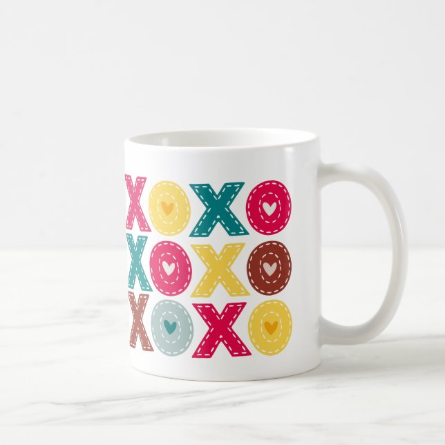 Taza De Café Día de San Valentín XOXO (Derecha)