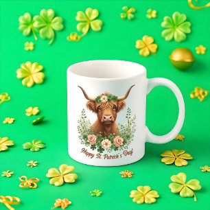 Taza De Café Día de Santo Domingo de la vaca salvaje irlandesa