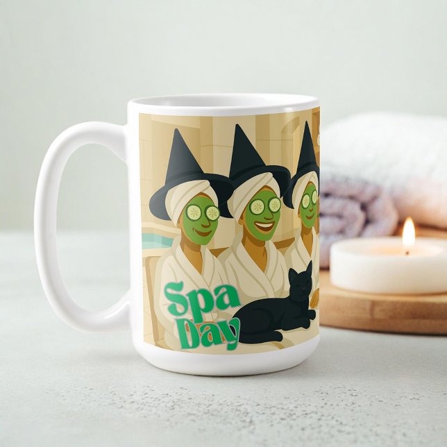 Taza De Café Día de Spa de Bruja Humor Divertido  (Subido por el creador)