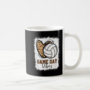 Taza De Café Día de voleibol con sangre Vibes Voleibol Mom