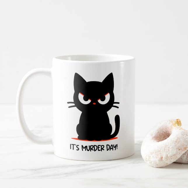Taza De Café Día del Asesinato (Con donut)