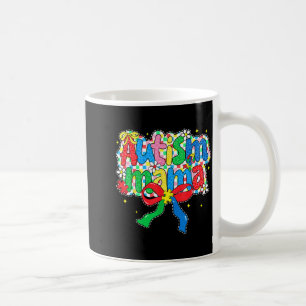 Taza De Café Día del autismo mama lazo coquette concienciación 