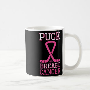 Taza De Café Día del Cáncer de Hockey sobre Hielo de Cinta Rosa