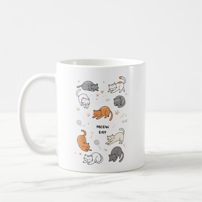 Taza De Café día del gato (Izquierda)
