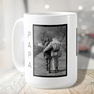 Taza De Café Día del Gran Padre Foto en blanco y negro