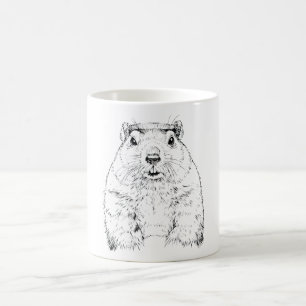Taza De Café Día del Groundhog Divertido Febrero Predicción d